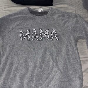 Gray 'MAMA' Sweatshirt